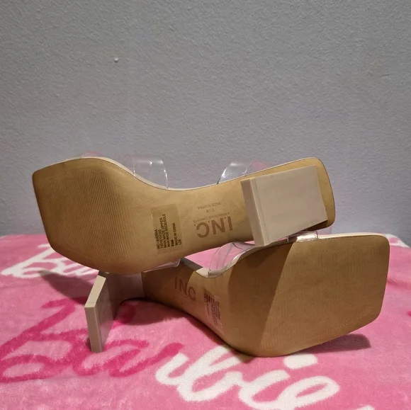 INC Women's Averna Criss- Cross Front Ankle Strap Clear Heel, Size 8.5M - Picture 7 of 9